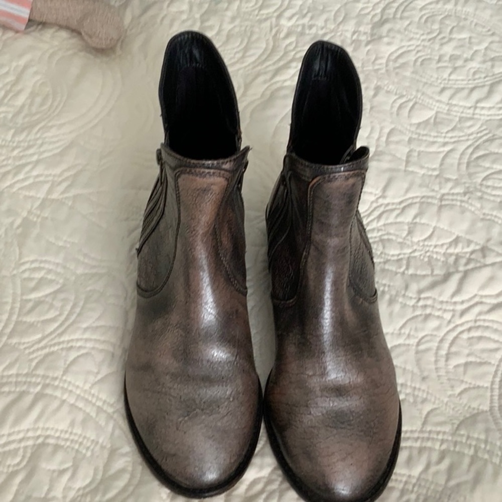 Very Volatile Metallic Bootie with side zippers size 6.5
